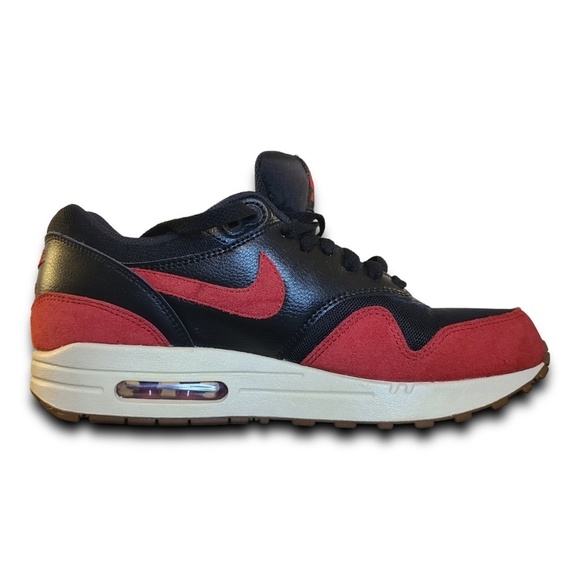 Nike AirMax 1, Black + Red "Sail" with Gum Sole Size 9.5 - Picture 9 of 12